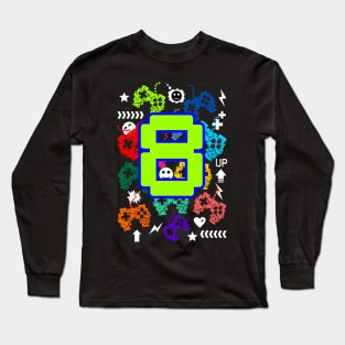 Kids 8Th Birthday Gamer It'S My Birthday 8 Long Sleeve T-Shirt